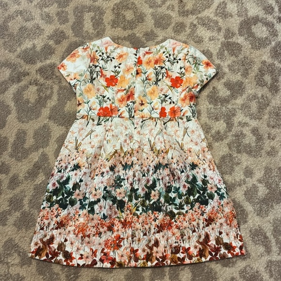ZARA Girls Floral Poplin Shirt Sleeve Dress 5 - Picture 3 of 4